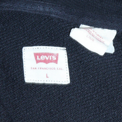 Levi's Men's Black Pullover Hoodie L Fleece Graphic Logo Sweatshirt