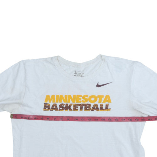 Nike Men's White Minnesota Basketball Graphic T-Shirt Size M