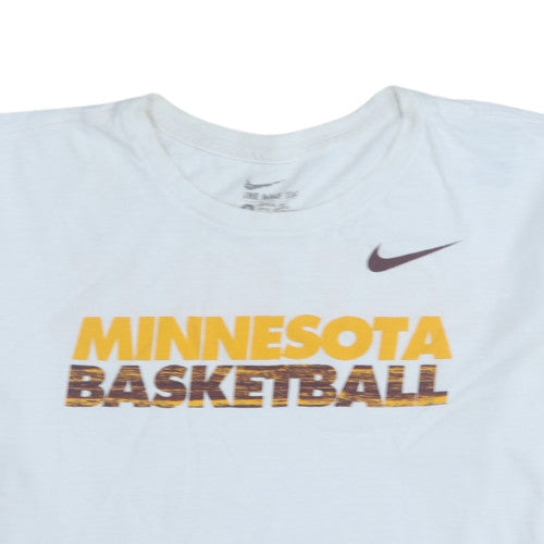 Nike Men's White Minnesota Basketball Graphic T-Shirt Size M