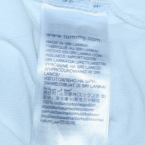Tommy Hilfiger Men's White Slim Fit Cotton Polo Shirt Size L
