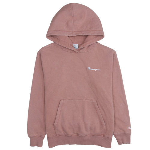 Champion Womens Pink Pullover Hoodie Small Cotton Blend Casual Wear