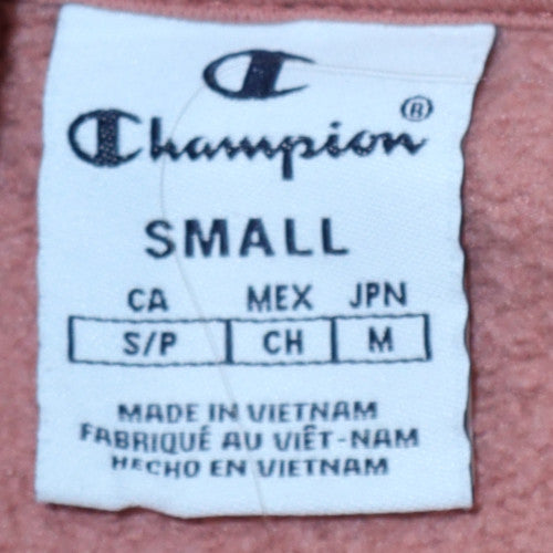 Champion Womens Pink Pullover Hoodie Small Cotton Blend Casual Wear