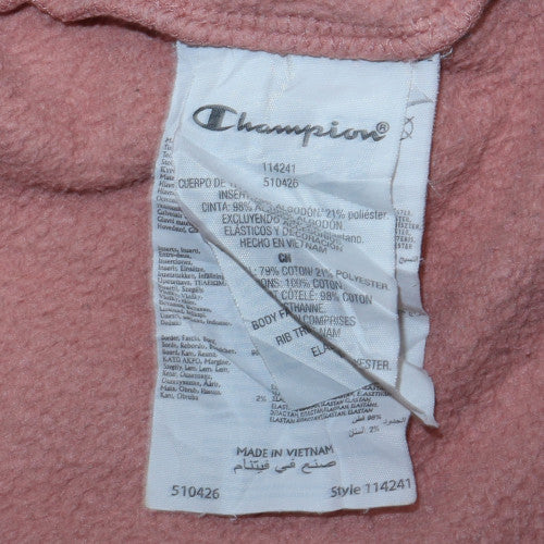 Champion Womens Pink Pullover Hoodie Small Cotton Blend Casual Wear