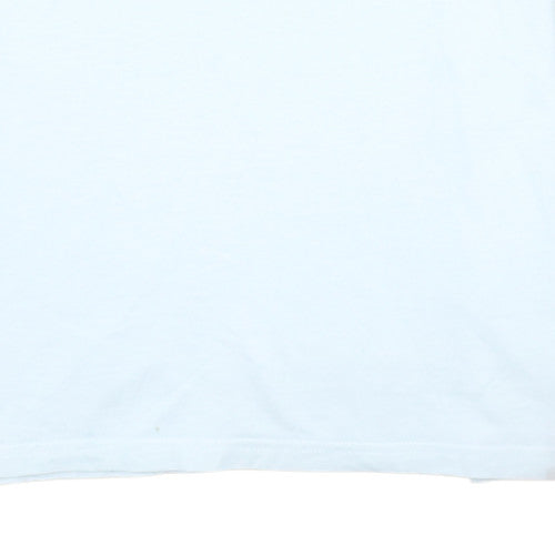 Napapijri Men’s White Cotton Logo Graphic T-Shirt Size S Regular Fit
