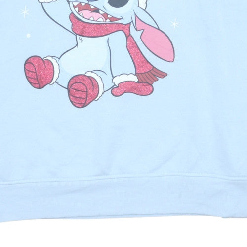 Disney Primark Women Blue Stitch XL Pullover Sweatshirt