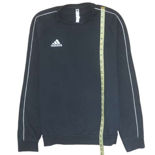 Adidas Mens Black Crew Neck Pullover Sweatshirt Size S