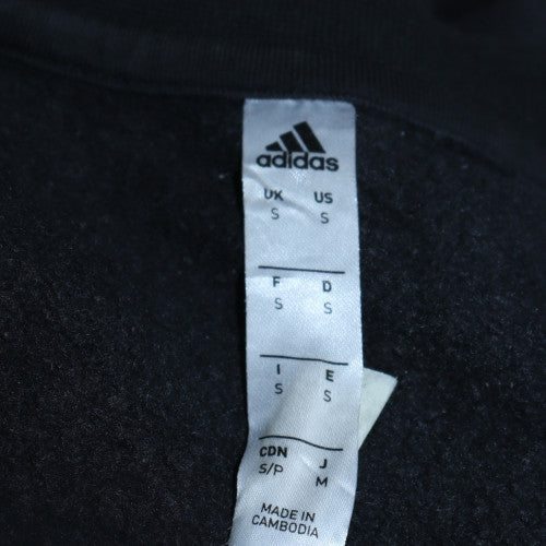 Adidas Mens Black Crew Neck Pullover Sweatshirt Size S