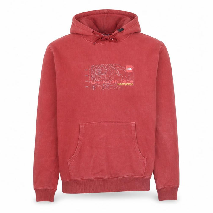 The North Face Men's Red Pullover Hoodie L Graphic Outdoor Sweatshirt