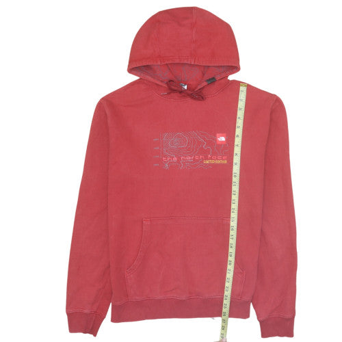 The North Face Men's Red Pullover Hoodie L Graphic Outdoor Sweatshirt