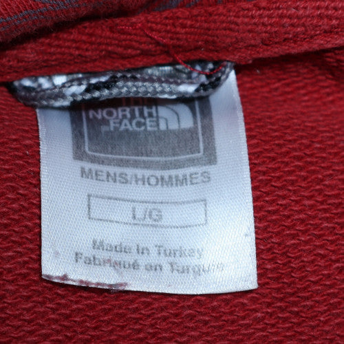The North Face Men's Red Pullover Hoodie L Graphic Outdoor Sweatshirt
