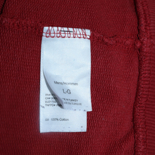 The North Face Men's Red Pullover Hoodie L Graphic Outdoor Sweatshirt