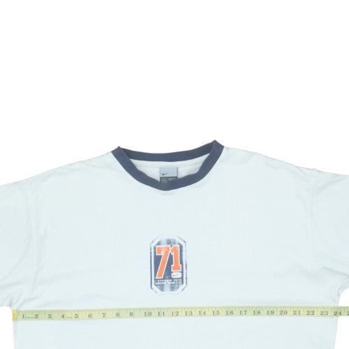 Nike Men's White Long Sleeve Retro 71 Logo T-Shirt XL