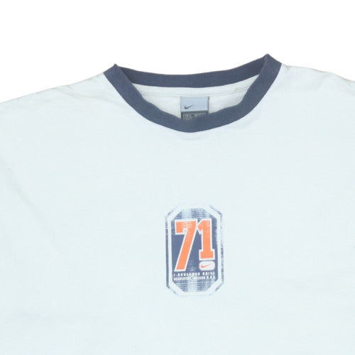 Nike Men's White Long Sleeve Retro 71 Logo T-Shirt XL