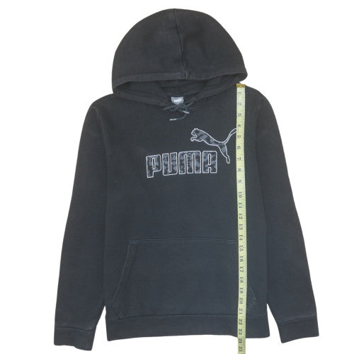 Puma Men's Black Pullover Hoodie M Regular Fit Fleece Sweatshirt