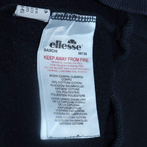 Ellesse Men's Blue Pullover Hoodie Small Retro Sportswear