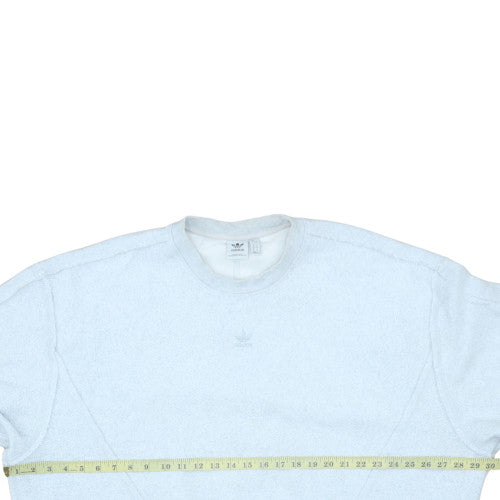 Adidas Women's White Crew Neck Sweatshirt Size 20 Relaxed Fit