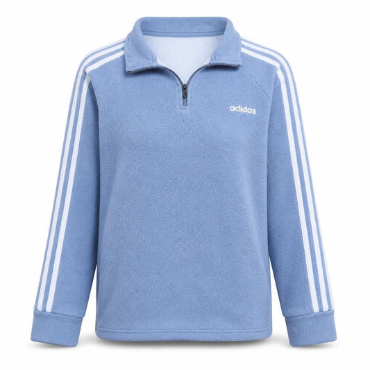 Front view of Adidas Women Blue 1/4 Zip Pullover Sweatshirt M