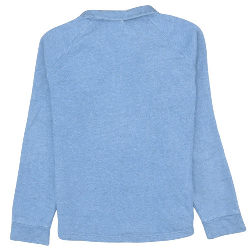 Adidas Women Blue 1/4 Zip Pullover Sweatshirt M