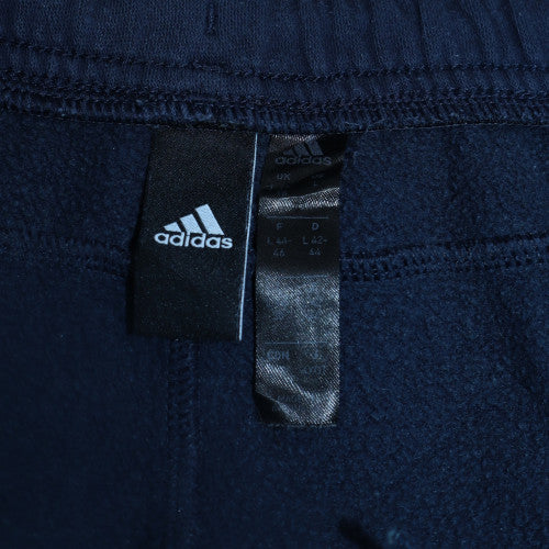 Adidas Women's Blue Jogger Sweatpants L Elastic Waist Fleece
