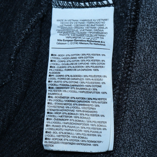 Nike Men's Grey Pullover Hoodie L Logo Graphic Sweatshirt