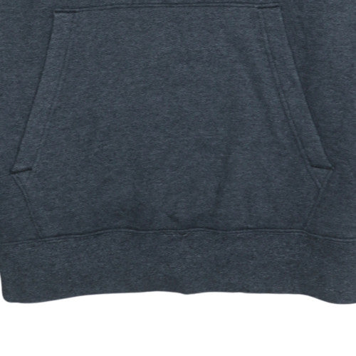 Nike Men's Grey Pullover Hoodie L Logo Graphic Sweatshirt