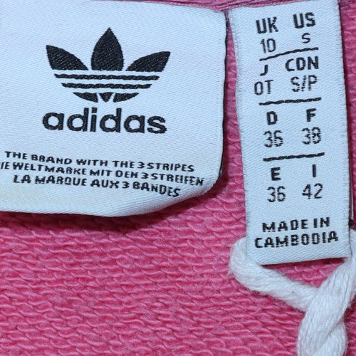 Adidas Women Pink Crew Neck Pullover Sweatshirt UK 10