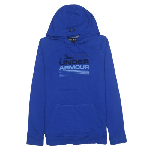 Under Armour Boys Blue Pullover Hoodie YXL Loose Fit Sportswear
