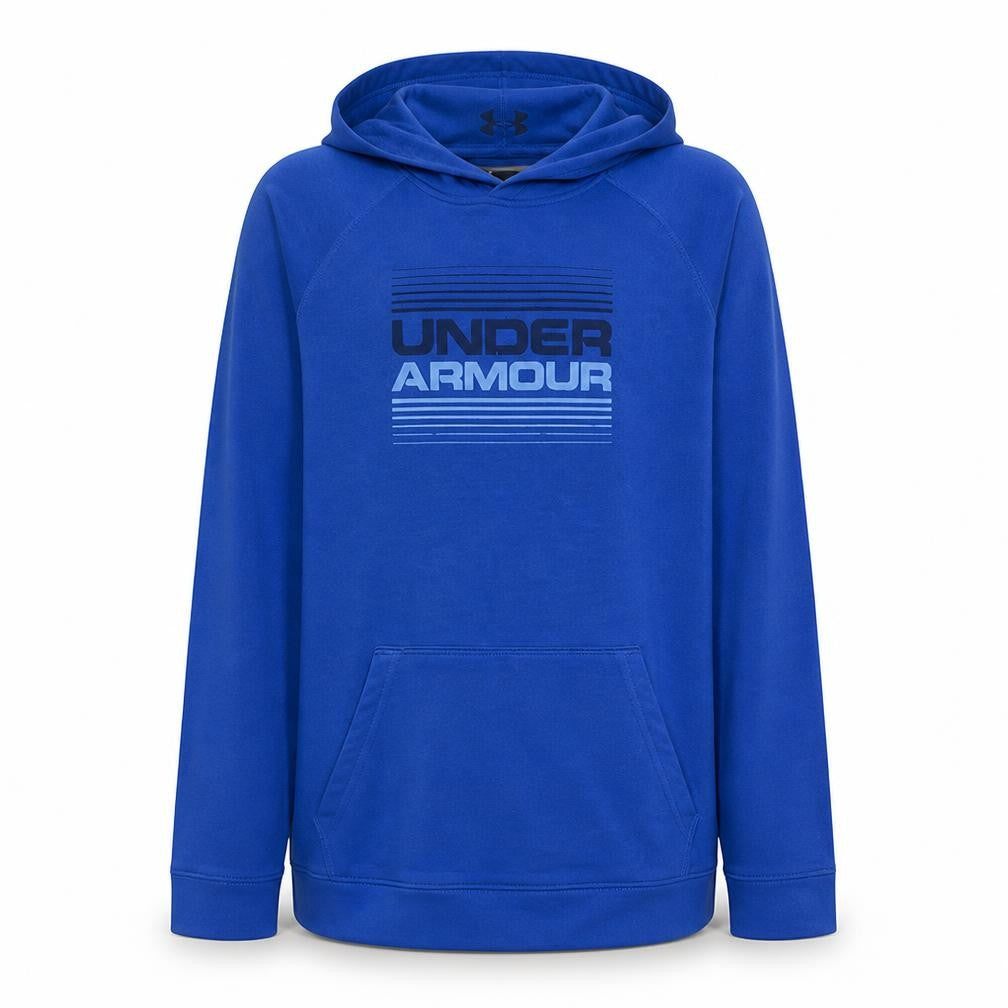 Under Armour Boys Blue Pullover Hoodie YXL Loose Fit Sportswear