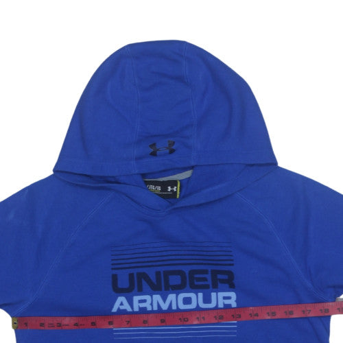 Under Armour Boys Blue Pullover Hoodie YXL Loose Fit Sportswear