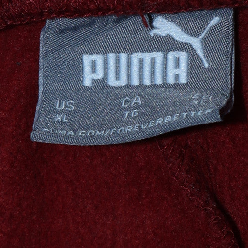 Puma Men’s Red XL Jogger Sweatpants with Logo Tape Sides