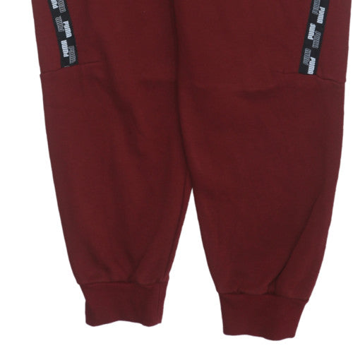 Puma Men’s Red XL Jogger Sweatpants with Logo Tape Sides