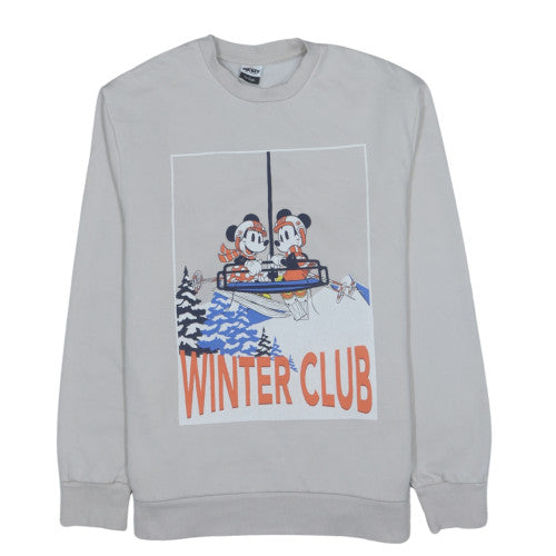 Disney Mickey & Friends George Womens Stone Sweatshirt M Winter Club