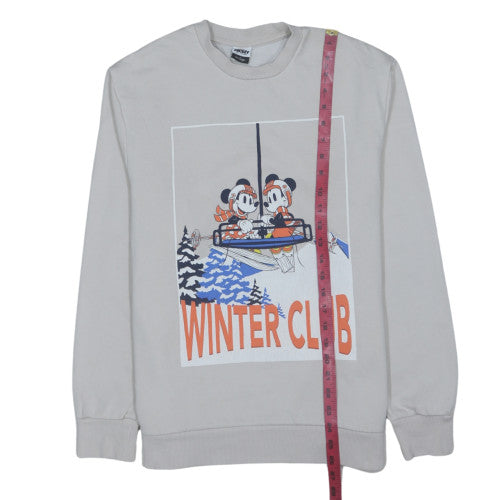 Disney Mickey & Friends George Womens Stone Sweatshirt M Winter Club