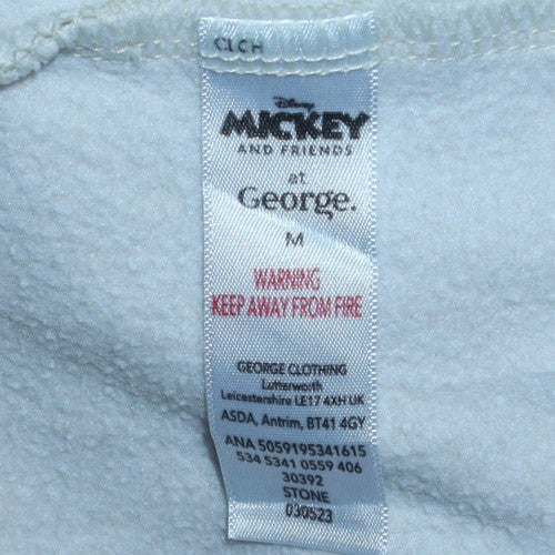 Disney Mickey & Friends George Womens Stone Sweatshirt M Winter Club
