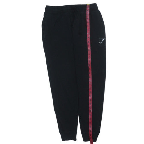 Gymshark Mens Black Jogger Sweatpants M Tapered Fit Fleece
