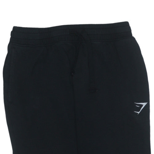 Gymshark Mens Black Jogger Sweatpants M Tapered Fit Fleece