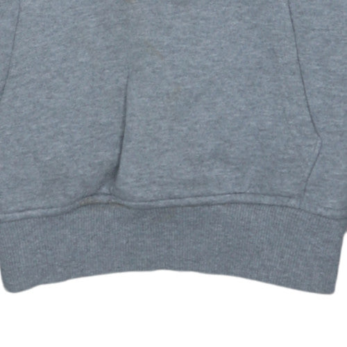 The North Face Boys Grey Pullover Hoodie L Cotton Blend Logo Design