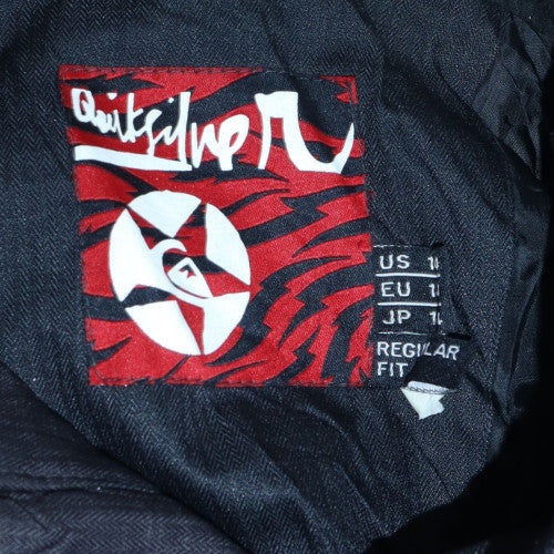 Quiksilver Men's Black L Military Style Cotton Twill Jacket