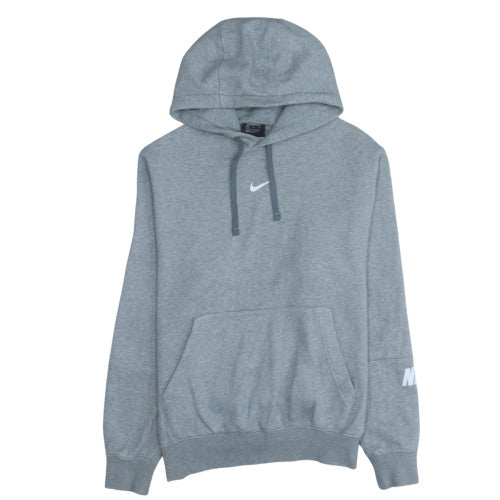 Nike Men's Grey Pullover Hoodie M Regular Fit Fleece Sweatshirt