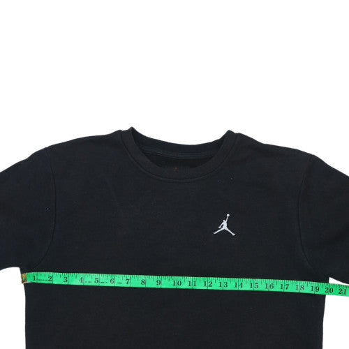 Jordan Boys Black Sweatshirt 13-15 Years Crew Neck Pullover Fleece