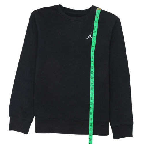 Jordan Boys Black Sweatshirt 13-15 Years Crew Neck Pullover Fleece