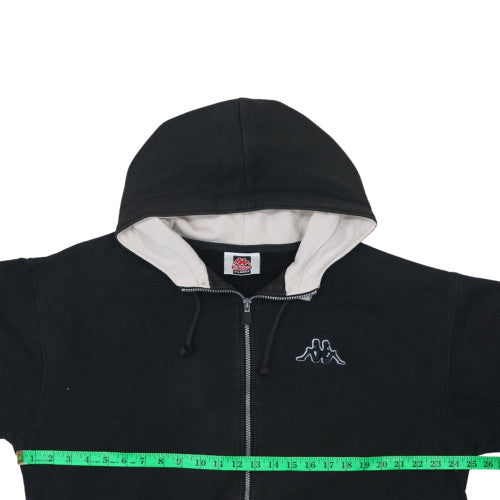 Kappa Men's Black XL Full Zip Hoodie Jacket with Logo