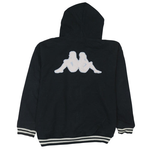 Kappa Men's Black XL Full Zip Hoodie Jacket with Logo