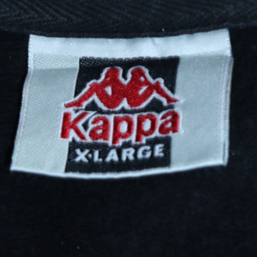 Kappa Men's Black XL Full Zip Hoodie Jacket with Logo