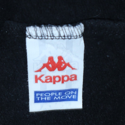 Kappa Men's Black XL Full Zip Hoodie Jacket with Logo