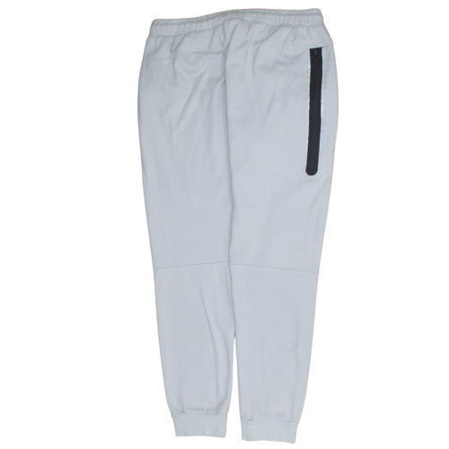Nike Men's Grey and Yellow Jogger Trousers Size M Elastic Waist