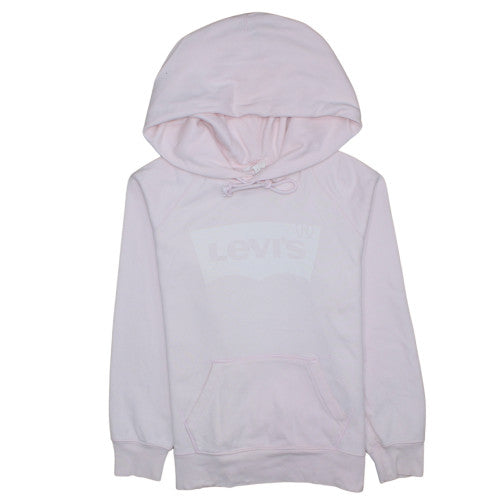 Levi's Women Pink Pullover Hoodie Size S Cotton Regular Fit