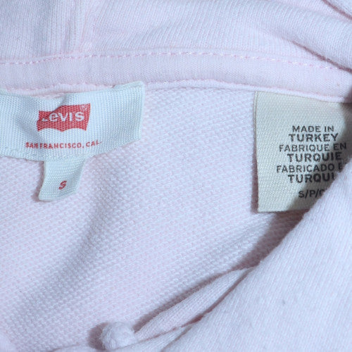 Levi's Women Pink Pullover Hoodie Size S Cotton Regular Fit