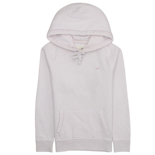 Hollister Womens Light Pink Fleece Hoodie XS Pullover Hooded Top