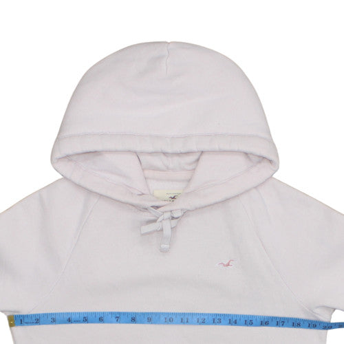 Hollister Womens Light Pink Fleece Hoodie XS Pullover Hooded Top
